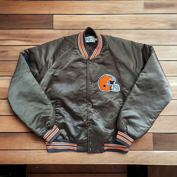 Vintage Jackets & Coats Vtg 8s Chalk Line Cleveland Browns Satin